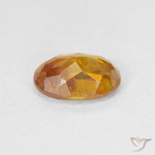 Sphalérite Orange moyen naturelle ovale, 0.87 ct, VS-SI