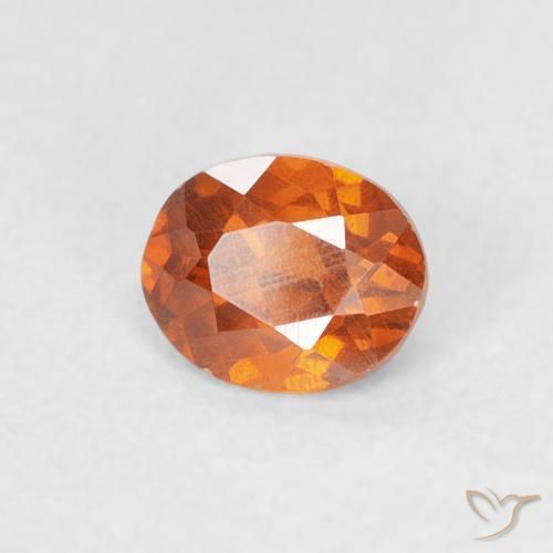 Sphalérite Orange foncé naturelle ovale, 0.40 ct, VS-SI