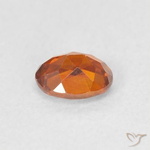 Sphalérite Orange foncé naturelle ovale, 0.40 ct, VS-SI