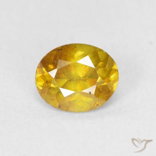 0.65ct Naturel Jaune moyen Sphalérite, ovale, VS-SI