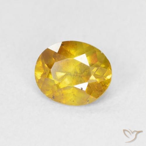 Sphalérite Jaune moyen naturelle ovale, 0.65 ct, VS-SI