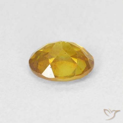 Sphalérite Jaune moyen naturelle ovale, 0.65 ct, VS-SI
