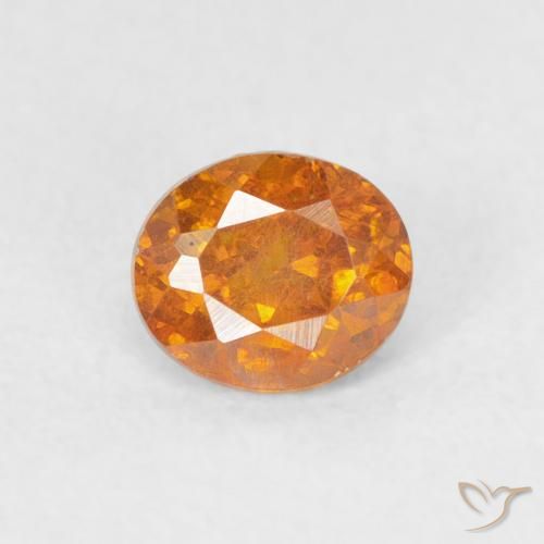 0.51ct Naturel Orange vif Sphalérite, ovale, SI
