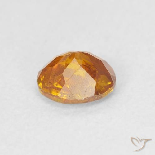 Sphalérite Orange vif naturelle ovale, 0.51 ct, SI