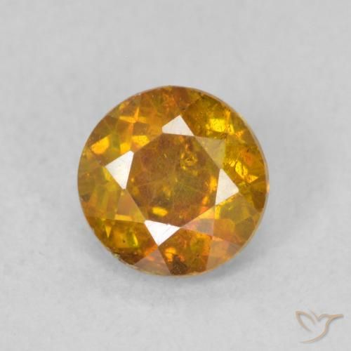 0.80ct Naturel Orange foncé Sphalérite, Tour, SI