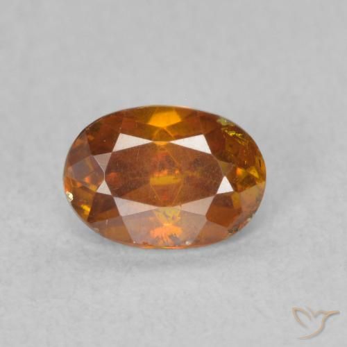 0.62ct Naturel Orange moyen Sphalérite, ovale, SI