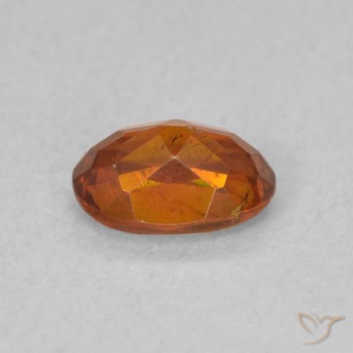 Sphalérite Orange moyen naturelle ovale, 0.62 ct, SI