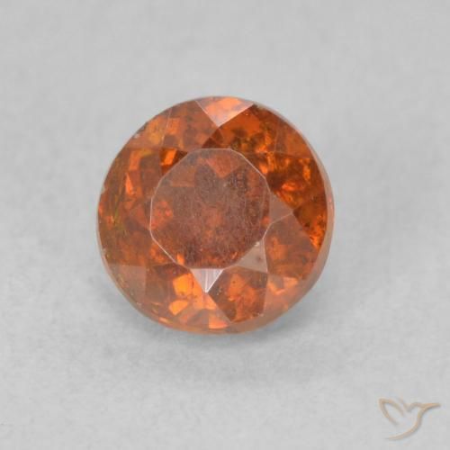 Sphalérite Medium Dark-Orange naturelle Tour, 0.85 ct, SI