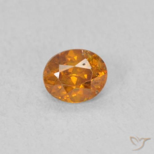 0.33ct Naturel Orange foncé Sphalérite, ovale, SI