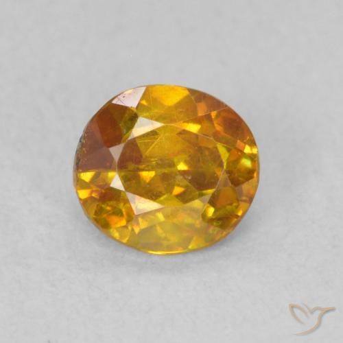 0.65ct Naturel Orange terre Sphalérite, ovale, SI
