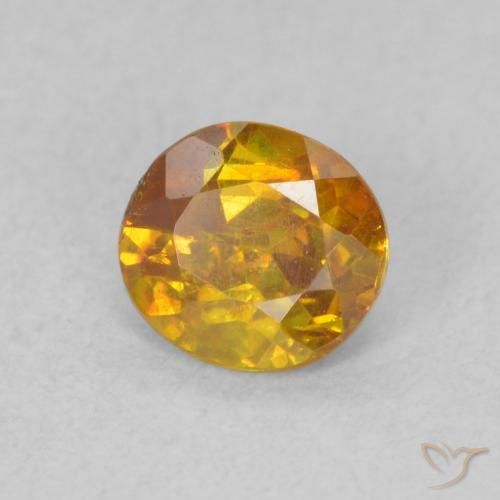 Sphalérite Orange terre naturelle ovale, 0.65 ct, SI