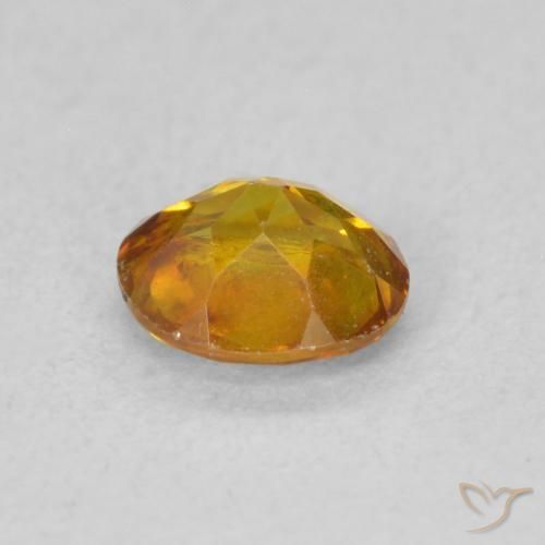 Sphalérite Orange terre naturelle ovale, 0.65 ct, SI