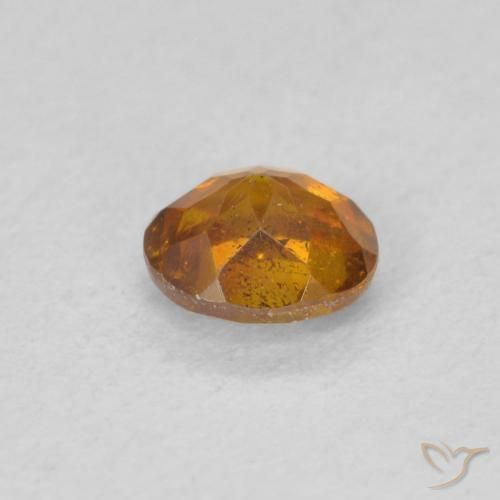 Sphalérite Orange terre naturelle ovale, 0.52 ct, SI