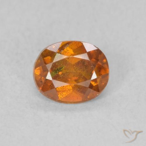 0.55ct Naturel Medium Dark-Orange Sphalérite, ovale, SI
