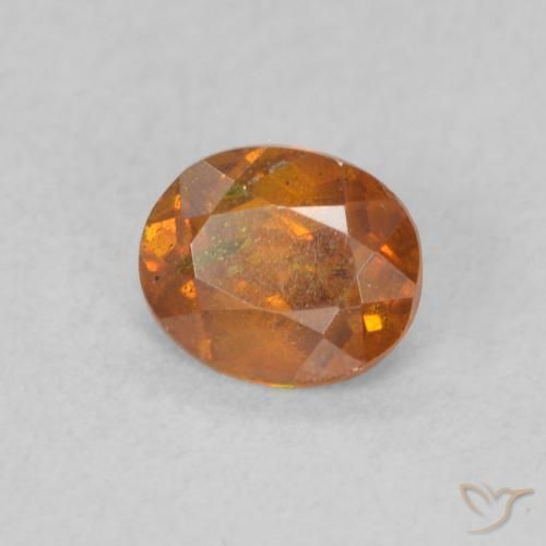 Sphalérite Medium Dark-Orange naturelle ovale, 0.55 ct, SI