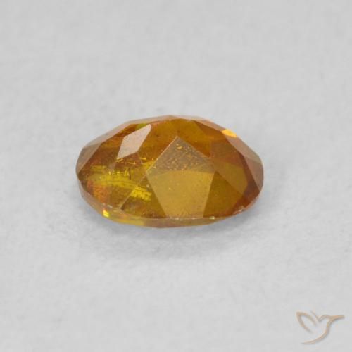 Sphalérite Medium Dark-Orange naturelle ovale, 0.55 ct, SI