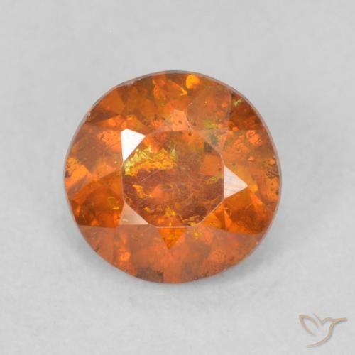 0.62ct Naturel Orange moyen Sphalérite, Tour, SI