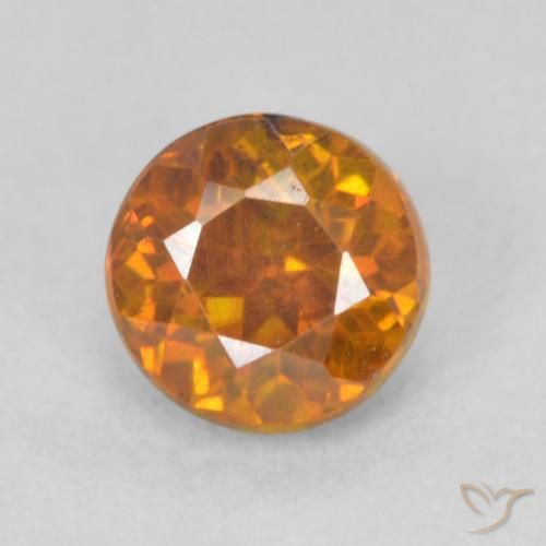 Sphalérite Orange terre naturelle Tour, 0.64 ct, SI