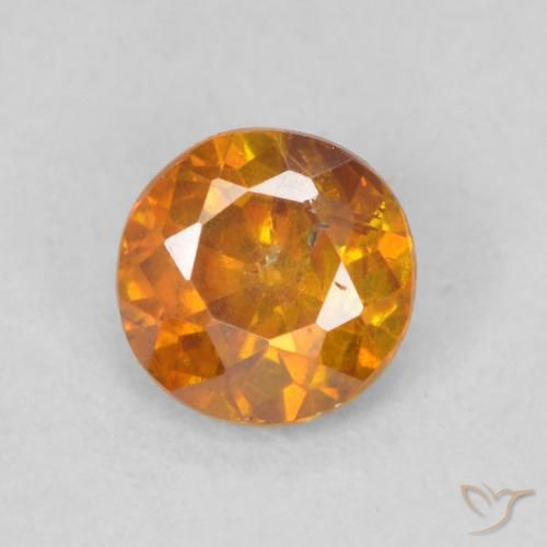 0.35ct Naturel Orange terre Sphalérite, Tour, SI