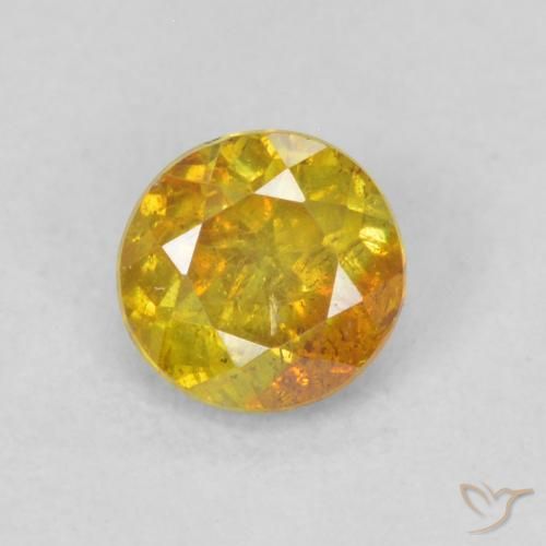 0.40ct Naturel Abricot orange Sphalérite, Tour, SI