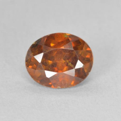1.33ct Naturel Orange brunâtre foncé Sphalérite, ovale, SI