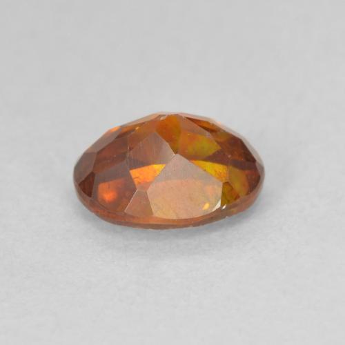 Sphalérite Orange brunâtre foncé naturelle ovale, 1.33 ct, SI