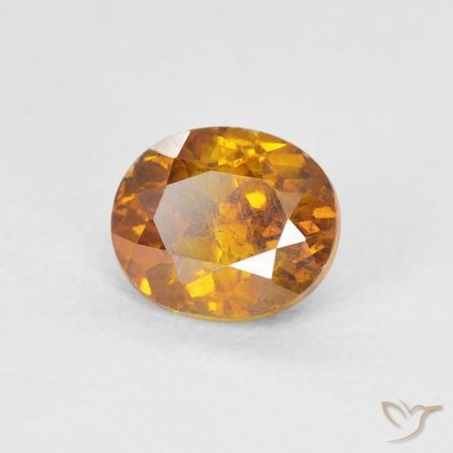 Sphalérite Brun doré naturelle ovale, 1.25 ct, SI