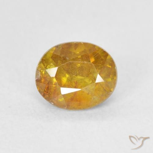 0.75ct Naturel Brun doré Sphalérite, ovale, SI