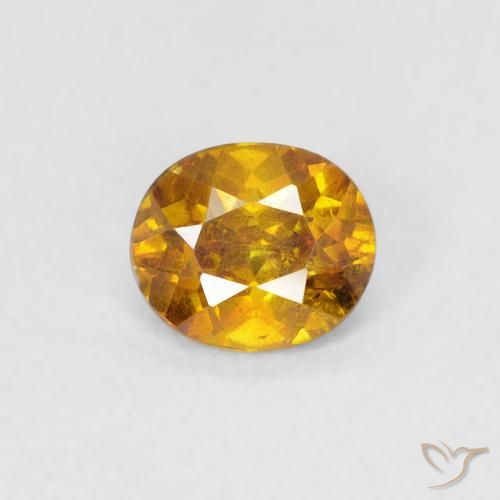 0.47ct Naturel Brun doré Sphalérite, ovale, SI