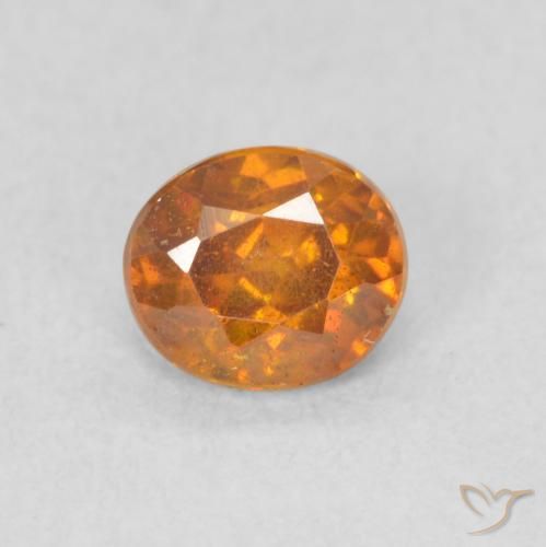 0.54ct Naturel Ambre orange Sphalérite, ovale, SI
