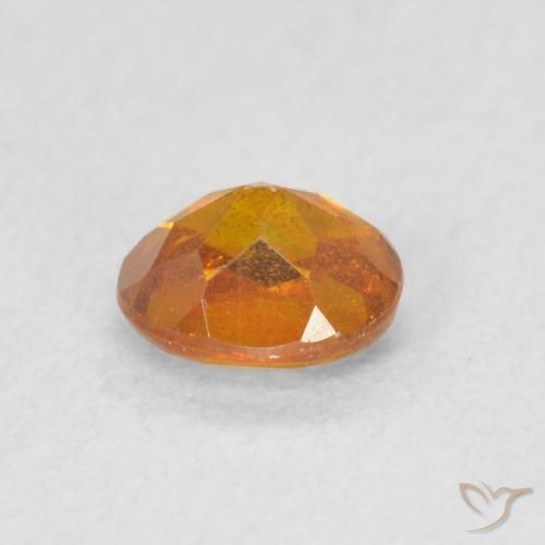 Sphalérite Ambre orange naturelle ovale, 0.54 ct, SI