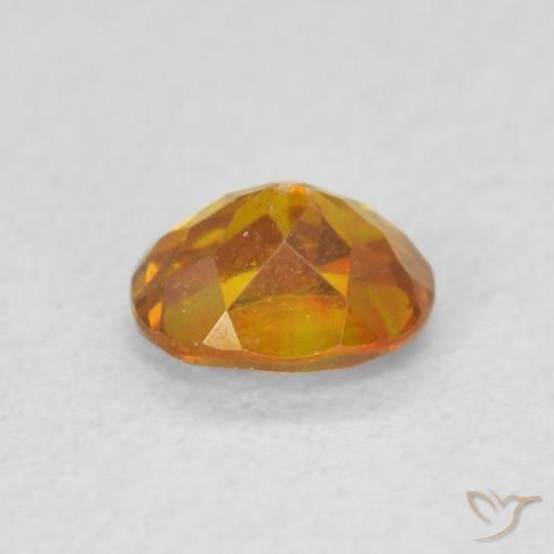 Sphalérite Orange moyen naturelle ovale, 0.59 ct, SI