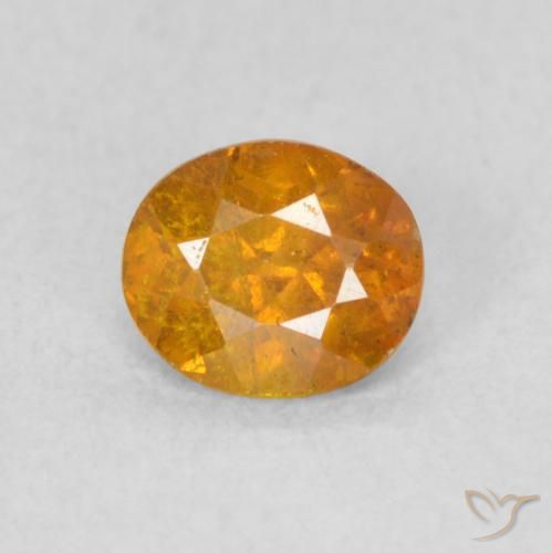 0.56ct Naturel Orange vif Sphalérite, ovale, SI