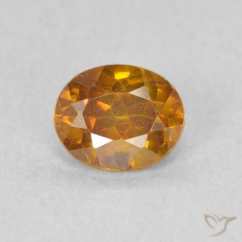0.56ct Naturel Orange foncé Sphalérite, ovale, SI