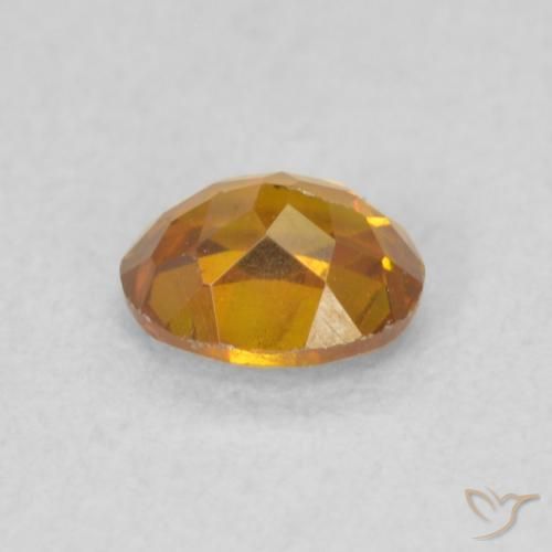 Sphalérite Orange foncé naturelle ovale, 0.56 ct, SI