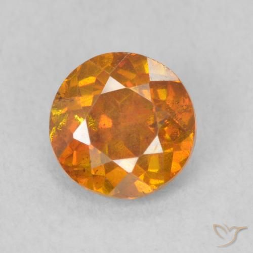 0.77ct Naturel Ambre orange Sphalérite, Tour, SI