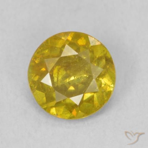 0.75ct Naturel Jaune moyen Sphalérite, Tour, SI