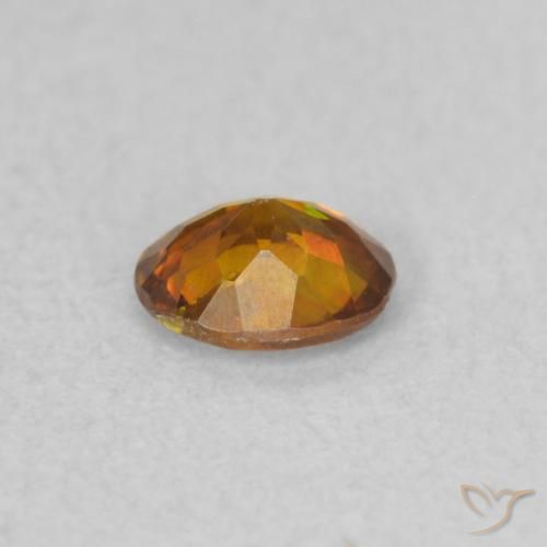 Sphalérite Orange foncé naturelle ovale, 0.28 ct, SI