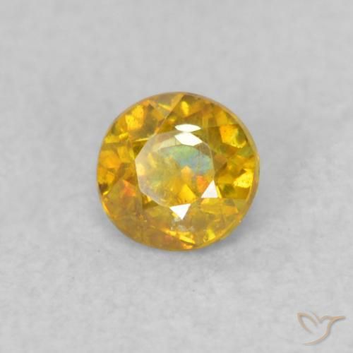 Sphalérite Jaune foncé naturelle Tour, 0.19 ct, SI