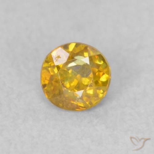 Sphalérite Jaune foncé naturelle Tour, 0.19 ct, SI
