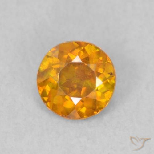 Sphalérite Orange intense naturelle Tour, 0.47 ct, SI