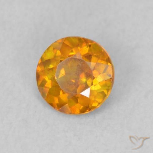 Sphalérite Orange intense naturelle Tour, 0.47 ct, SI