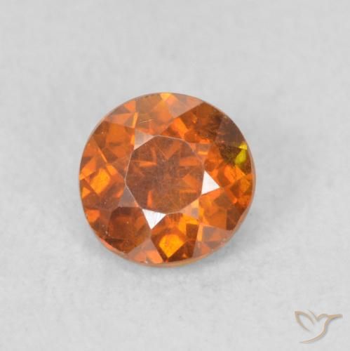 0.59ct Naturel Medium Dark-Orange Sphalérite, Tour, SI