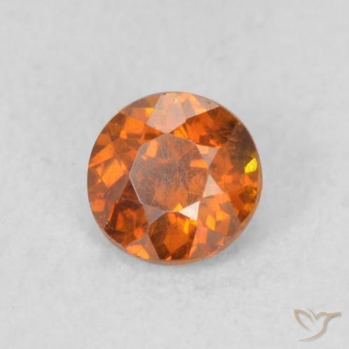 Sphalérite Medium Dark-Orange naturelle Tour, 0.59 ct, SI