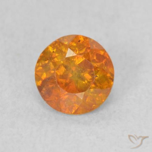 0.70ct Naturel Ambre orange Sphalérite, Tour, SI