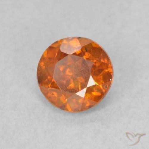 0.53ct Naturel Orange moyen Sphalérite, Tour, SI