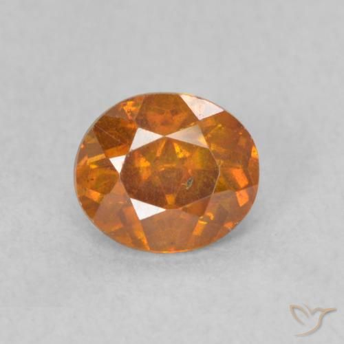 0.72ct Naturel Orange foncé Sphalérite, ovale, SI