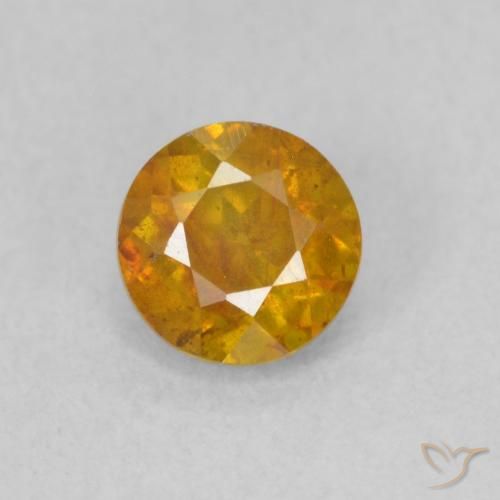 0.66ct Naturel Miel Orange Sphalérite, Tour, SI