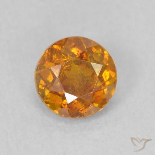 0.72ct Naturel Orange terre Sphalérite, Tour, SI