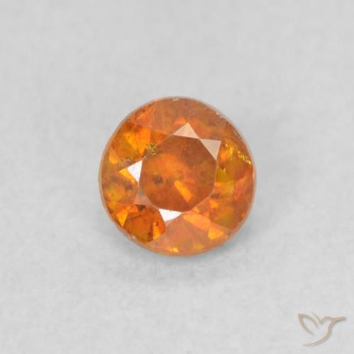 0.34ct Naturel Ambre orange Sphalérite, Tour, SI